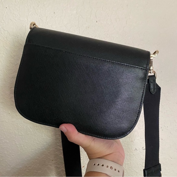 Kate Spade New York black saddle purse - Picture 2 of 6